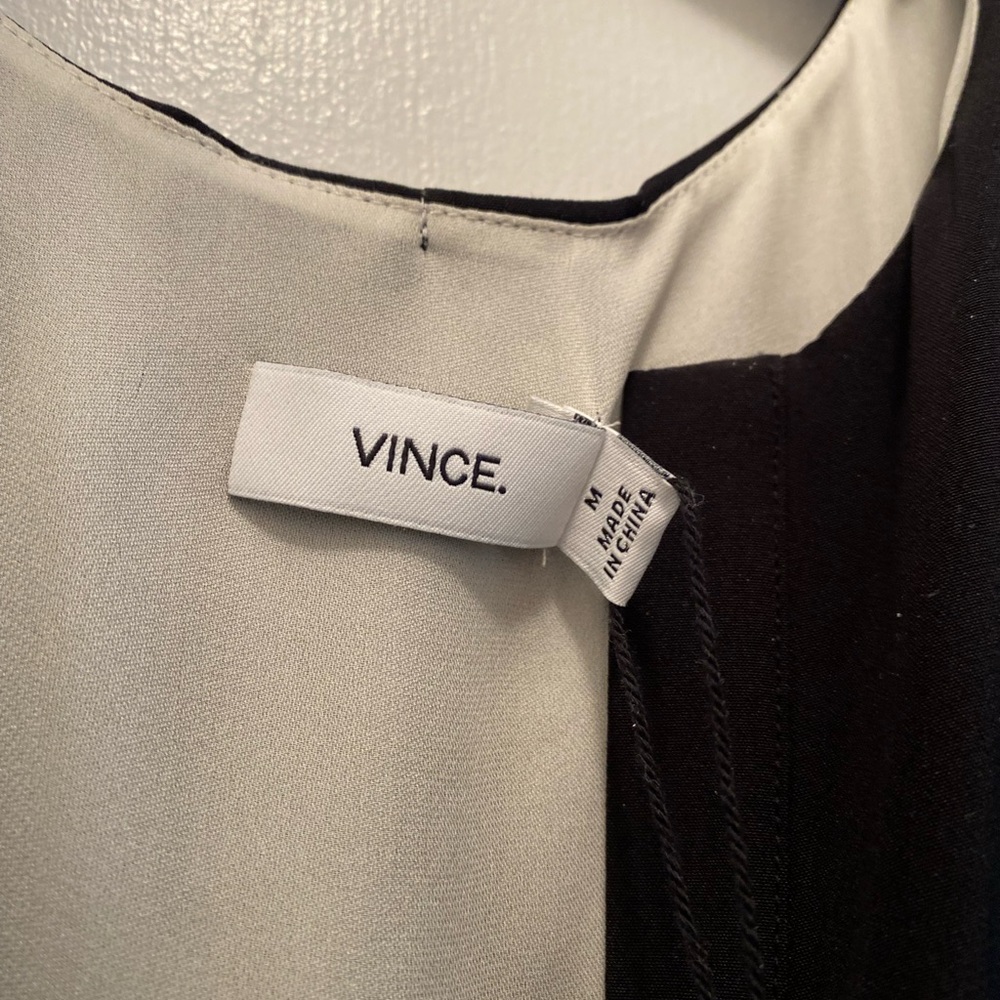 Vince Sleeveless Silk Shift Dress